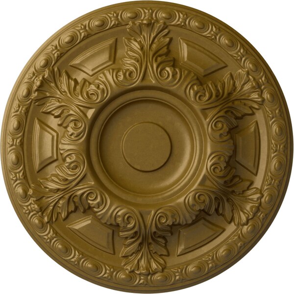 Ekena Millwork Granada Ceiling Medallion (Fits Canopies up to 7 1/8"), Hand-Painted Gold, 23 1/2"OD x 2 3/4"P CM24GAGLS - main